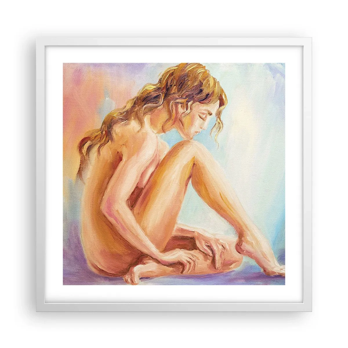 Poster în ramă albă - Gest de tinerețe - 50x50 cm