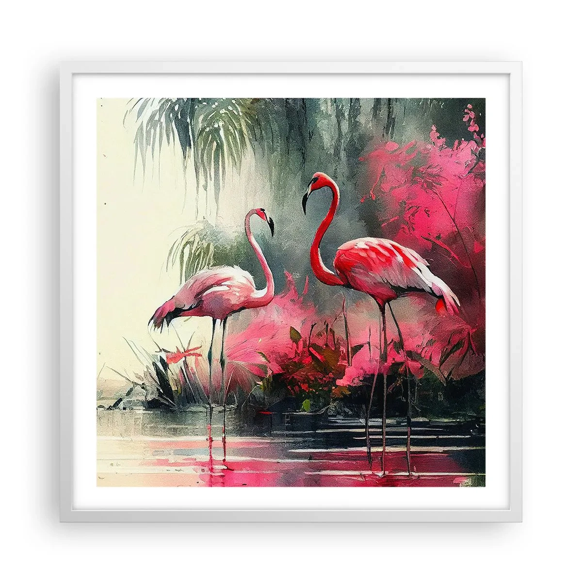 Poster în ramă albă - O lecție de farmec natural - 60x60 cm