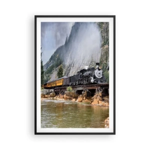 Poster în ramă neagră - Și încotro? Unde? - 61x91 cm