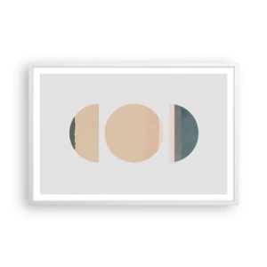 Poster în ramă albă - Roată cu roată - 91x61 cm