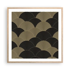 Poster în ramă de stejar deschis - Unitate în multiplicitate - 60x60 cm