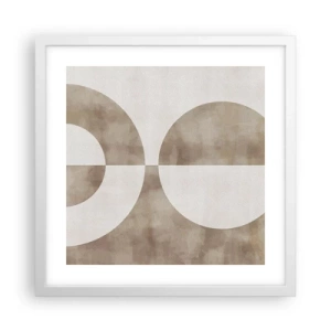 Poster în ramă albă - Similitudini și diferențe - 40x40 cm