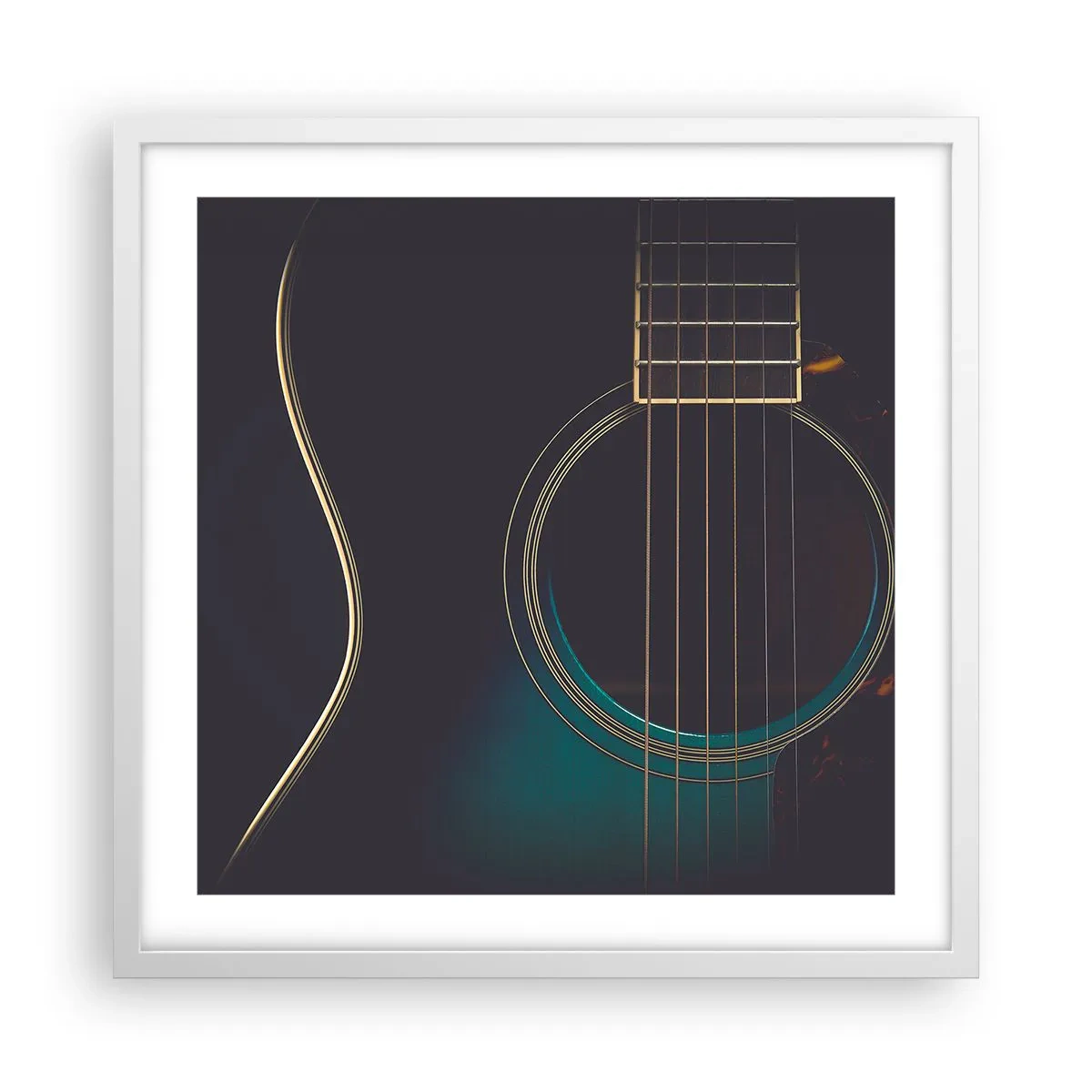 Poster în ramă albă - O clipă înainte de a suna - 50x50 cm