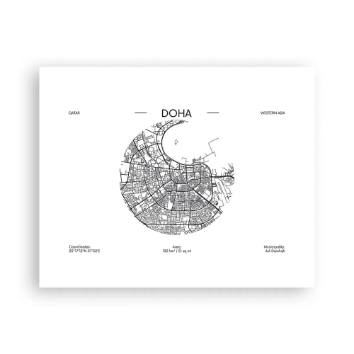 Poster - Anatomia orașului Doha - 50x40 cm