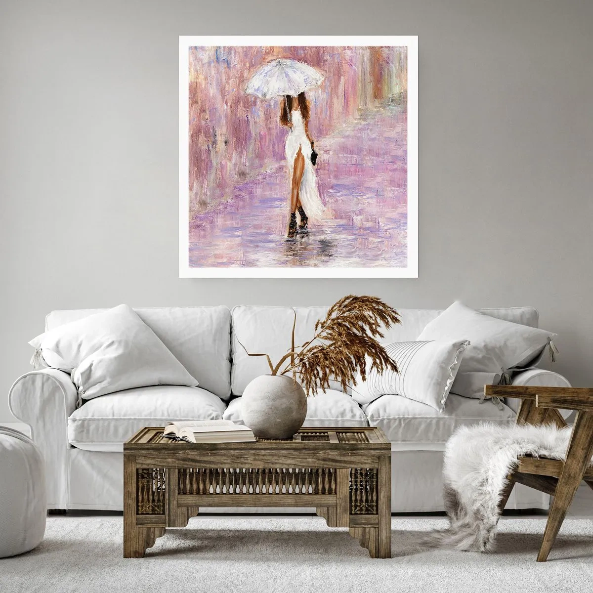 Poster - În ploaia de liliac - 30x30 cm