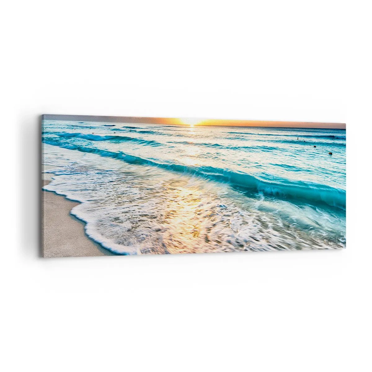Tablou pe pânză - Priveliștea cu apus de soare - 100x40 cm