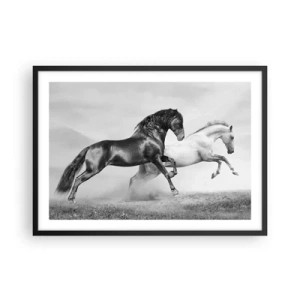 Poster în ramă neagră - Îngeri și demoni - 70x50 cm