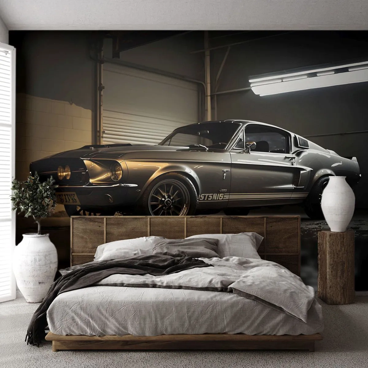 Tapet Standard Eco - Înapoi în trecut - Mașină sport, Retro, Clasic - 350x256 cm