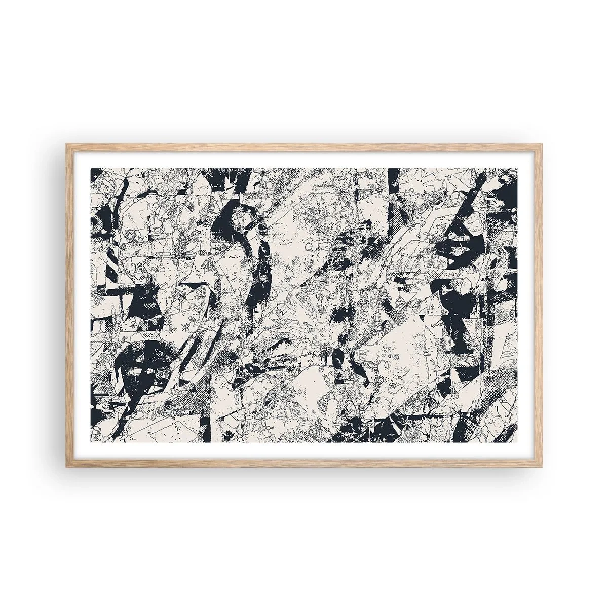 Poster în ramă de stejar deschis - Întrepătrunderea contrariilor - 91x61 cm