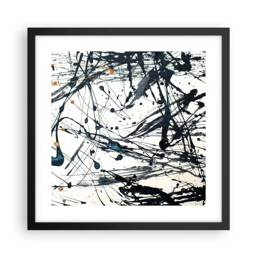 Poster în ramă neagră - Abstracție expresionistă - 40x40 cm