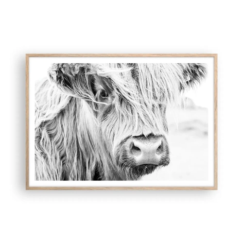 Poster în ramă de stejar deschis - Sălbăticie scoțiană - 100x70 cm