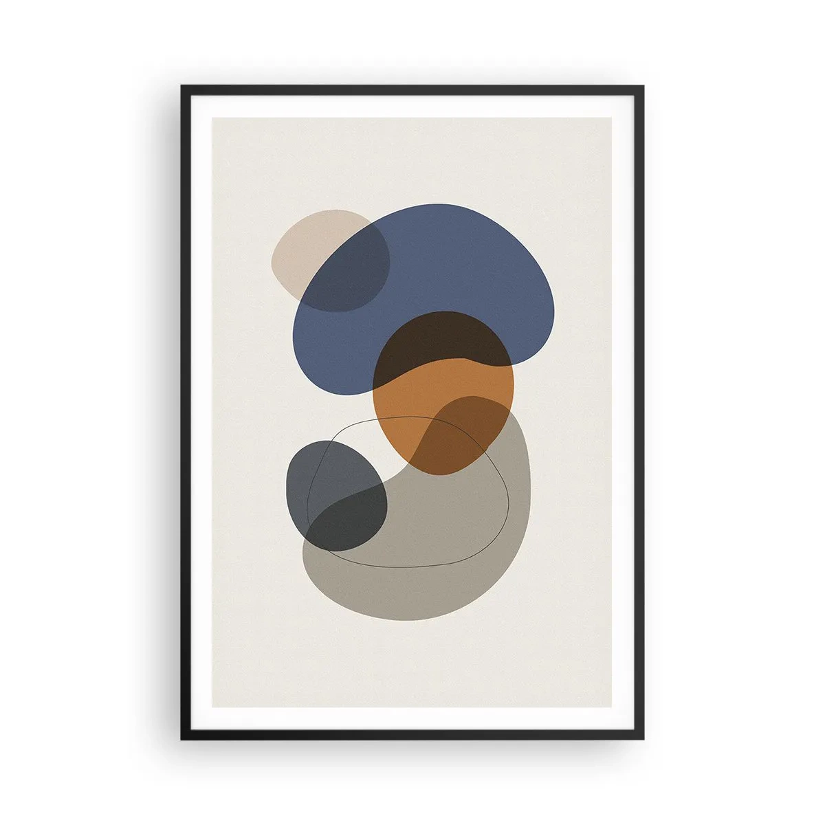 Poster în ramă neagră - Picături de culoare - 70x100 cm