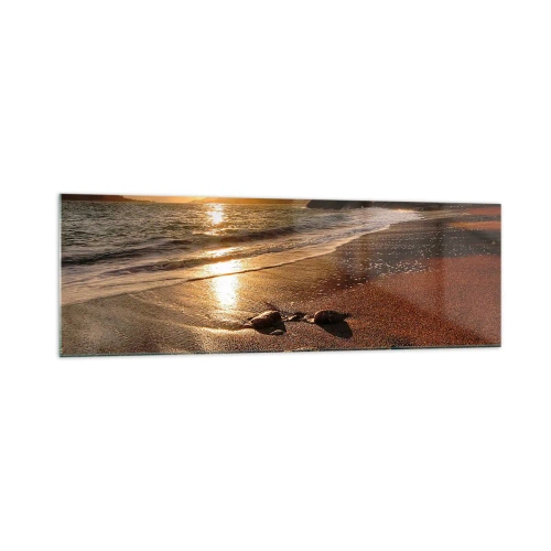 Tablou pe sticlă - Urmează soarele spre dealuri - 160x50 cm