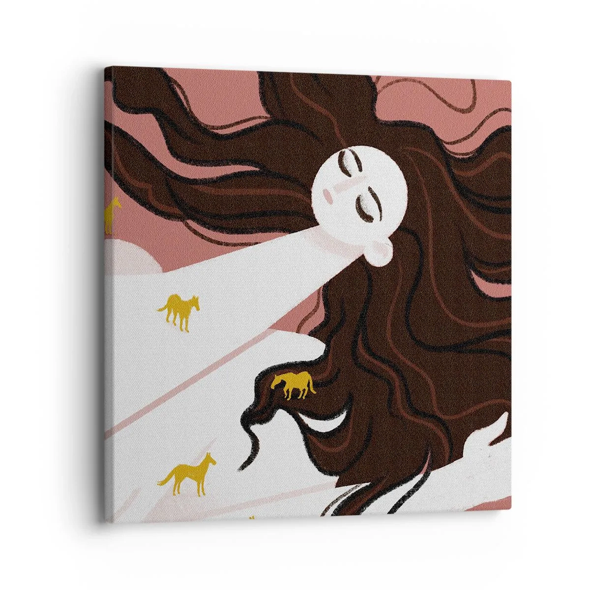 Tablou pe pânză - Visul despre calul de aur - 30x30 cm