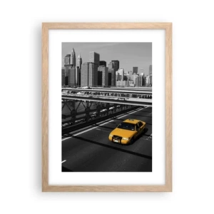 Poster în ramă de stejar deschis - Culorile marelui oraș - 30x40 cm