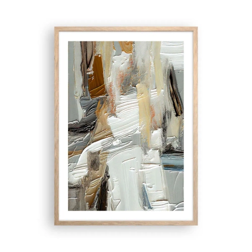 Poster în ramă de stejar deschis - Stratificare colorată - 50x70 cm