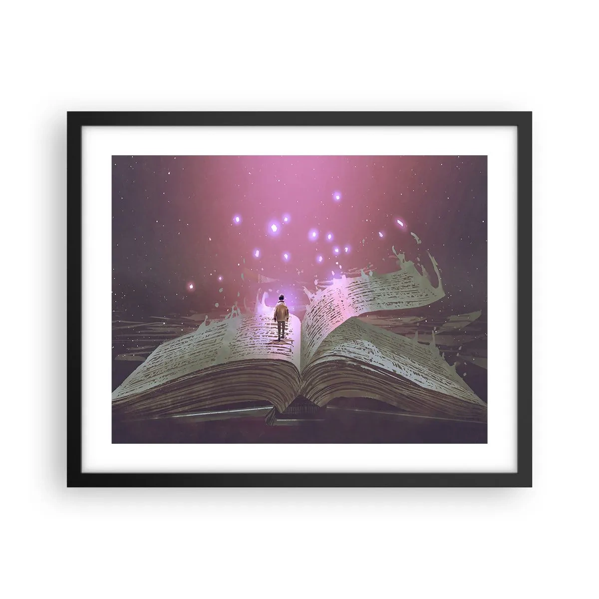 Poster în ramă neagră - O invitație către o altă lume - citiți! - 50x40 cm