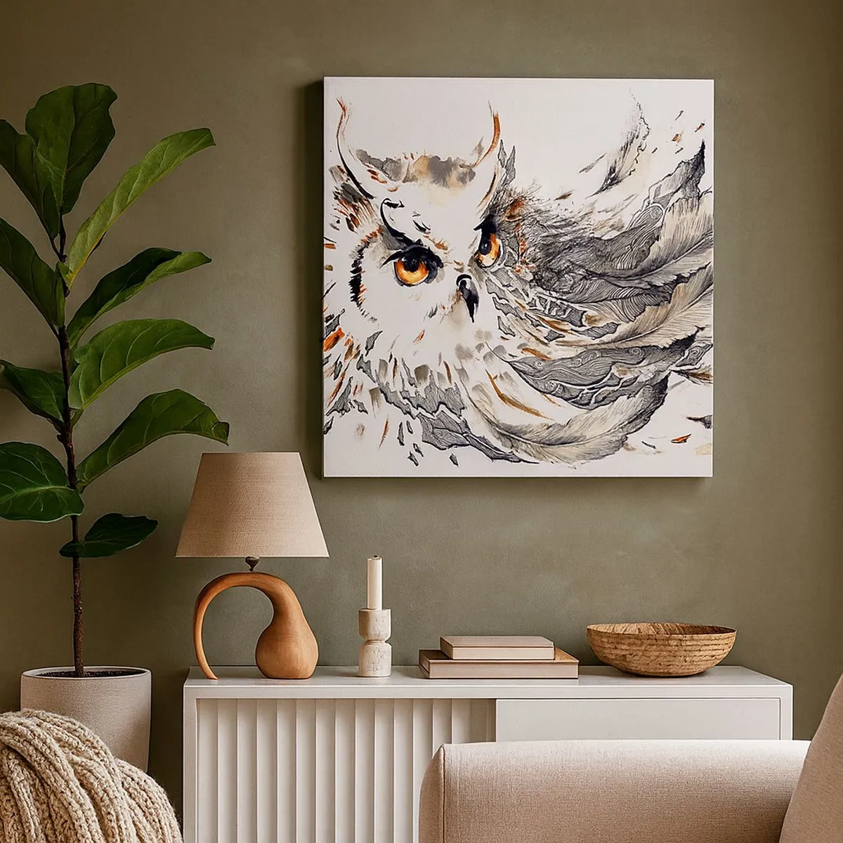 Tablou pe pânză - Ea a venit din lumea magiei - 30x30 cm