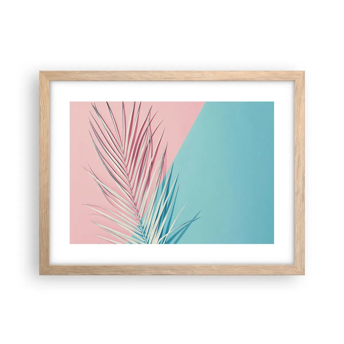Poster în ramă de stejar deschis - Impresie tropicală - 40x30 cm