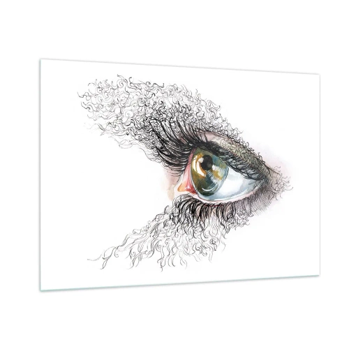 Tablou pe sticlă - Privește direct în suflet - 100x70 cm