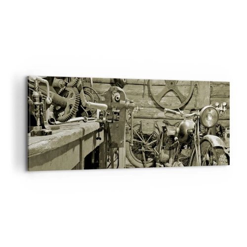 Tablou pe pânză - În șopronul unchiului Vlad - 100x40 cm