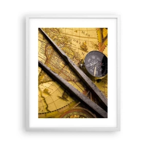 Poster în ramă albă - Unde sunt aceste comori? - 40x50 cm