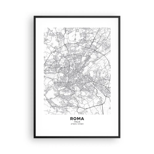 Poster în ramă neagră - Cerc roman - 70x100 cm