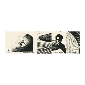 Mostră tapet autocolant Deluxe Sticker - Regele valului - Val, Surfing, Sport - 100x30 cm