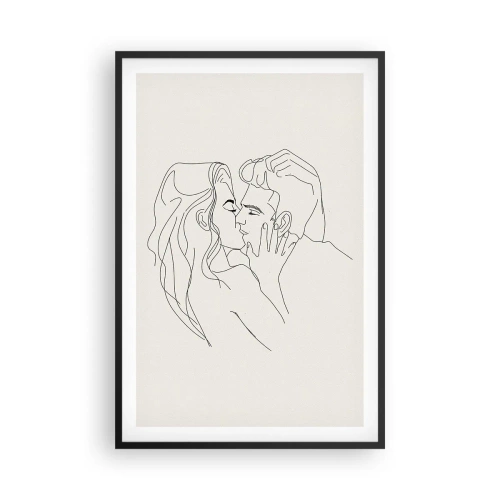 Poster în ramă neagră - Încurcați în sentimente - 61x91 cm
