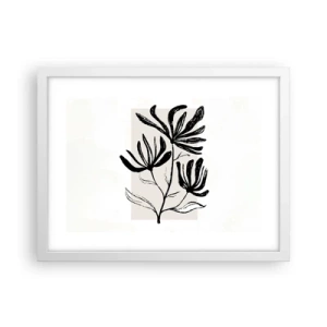 Poster în ramă albă - Schiță pentru ierbar - 40x30 cm