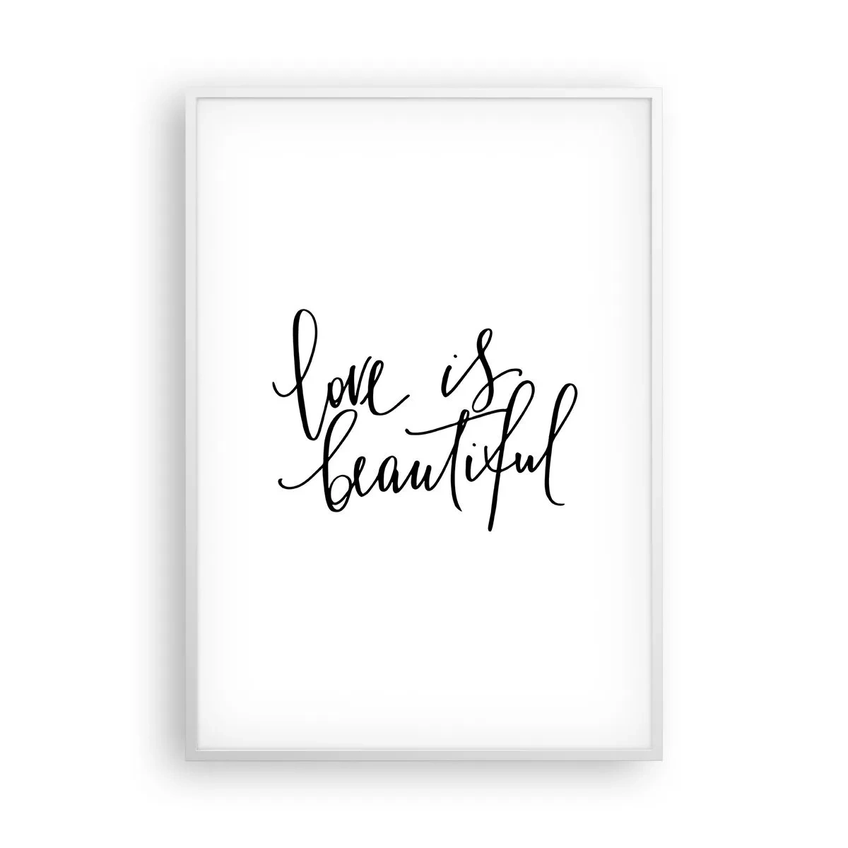 Poster în ramă albă - Citiți și repetați - 70x100 cm