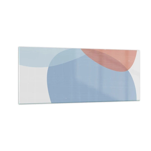 Tablou pe sticlă - Relații pastelate - 100x40 cm
