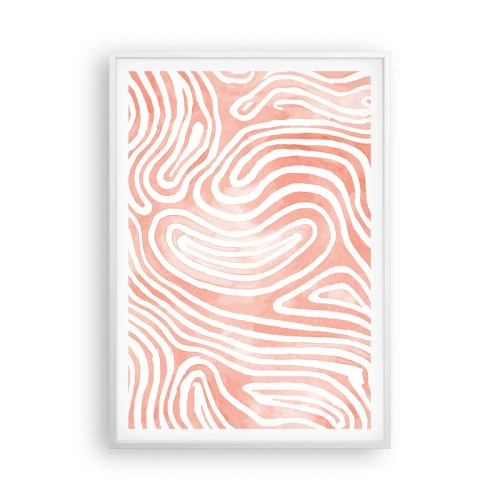 Poster în ramă albă - Într-un labirint de coral - 70x100 cm