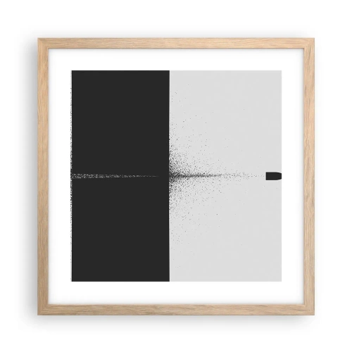 Poster în ramă de stejar deschis - Direct la țintă - 40x40 cm