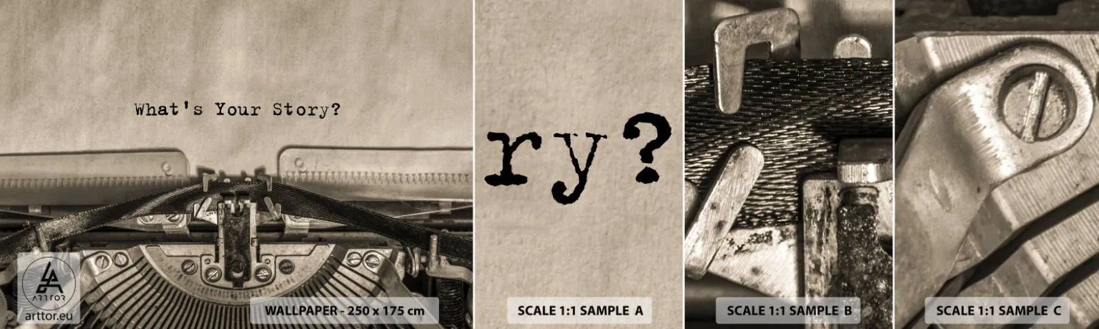 Mostră de Tapet Standard Eco - Spune-mi - Masina de spumare, Epocă, Retro - 100x30 cm