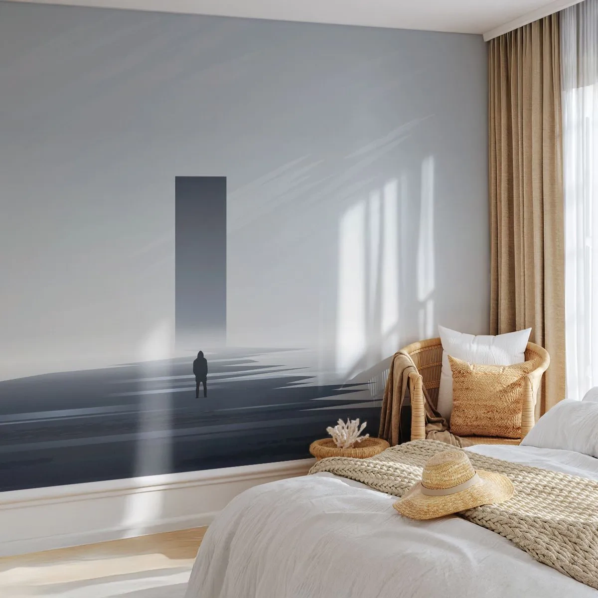 Tapet Premium Canvas - Oportunitate sau amenințare? - Minimalism, Modern, Singurătate - 100x70 cm