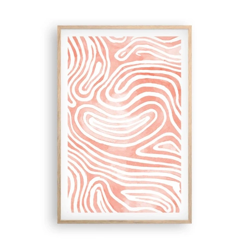 Poster în ramă de stejar deschis - Într-un labirint de coral - 61x91 cm