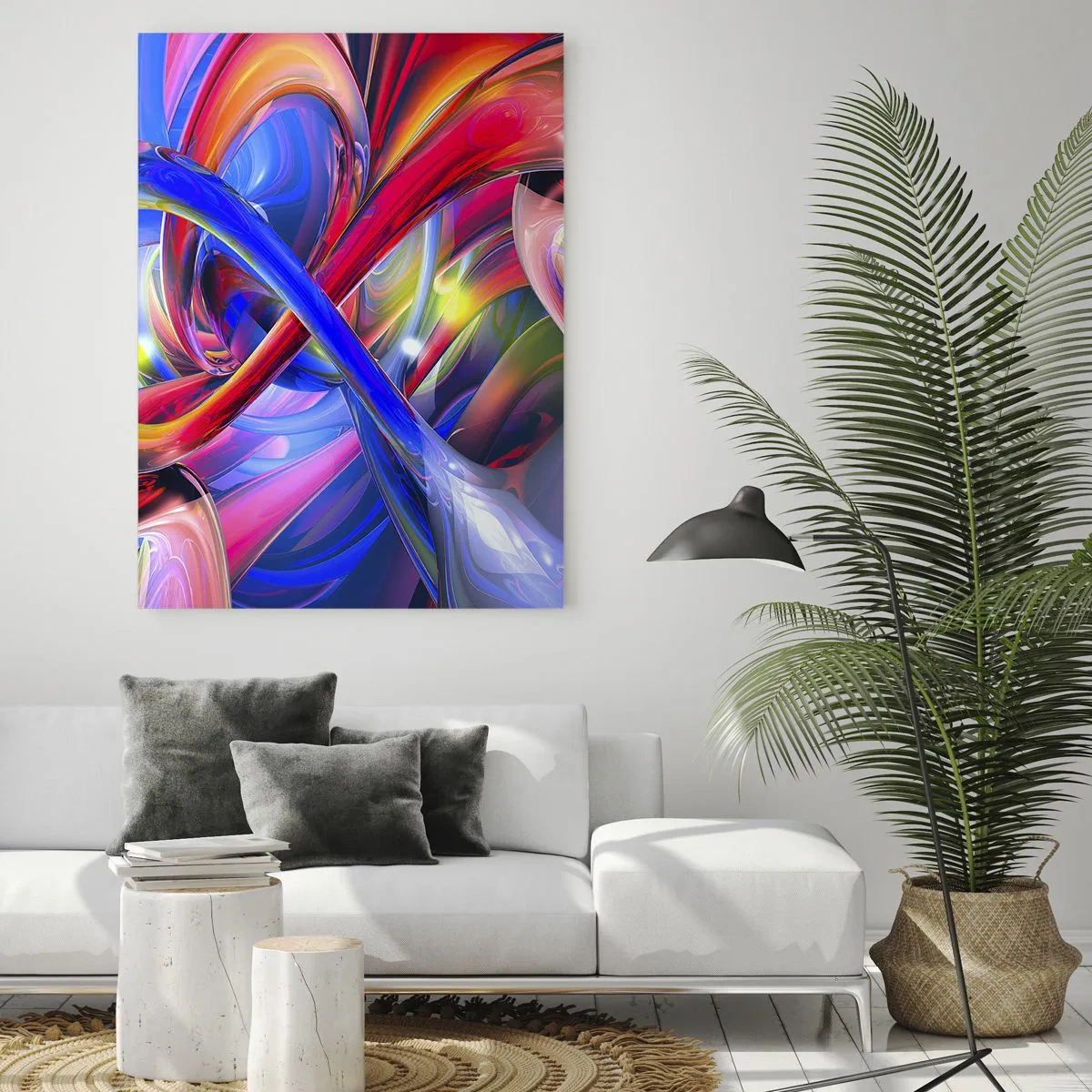 Tablou pe sticlă - Dansul culorilor - 50x70 cm