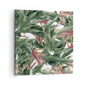 Tablou pe pânză - Tufișuri de smarald și liliac - 50x50 cm