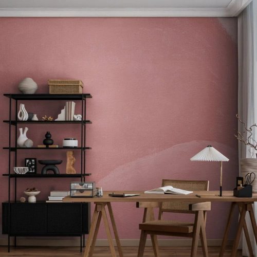 Tapet Autoadeziv Deluxe Sticker - Compoziție organică în roz - Pastel, Forme, Minimalist - 250x175 cm