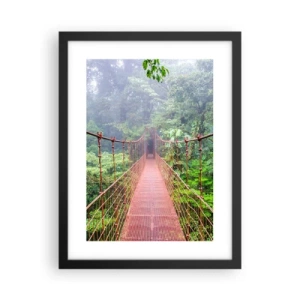 Poster în ramă neagră - Suspendat deasupra coroanelor arborilor - 30x40 cm