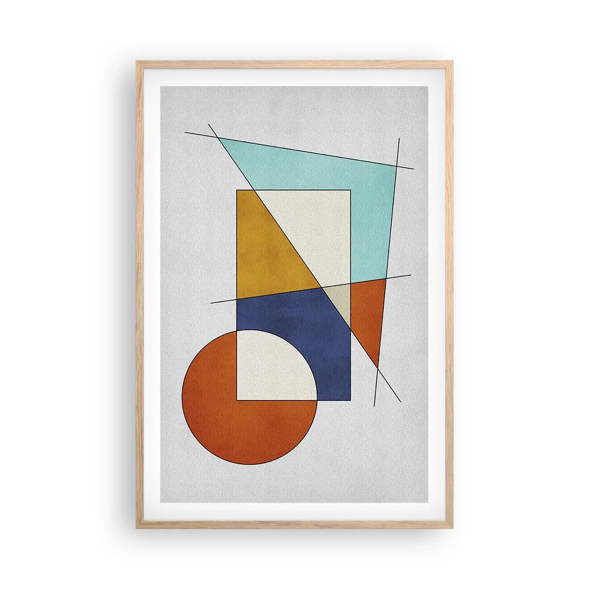 Poster în ramă de stejar deschis - Abstracție: distracție modernistă - 61x91 cm