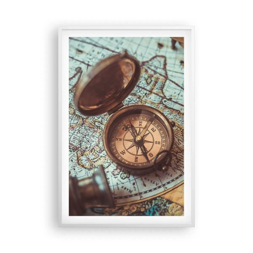 Poster în ramă albă - Pentru aventurierul din tine - 61x91 cm