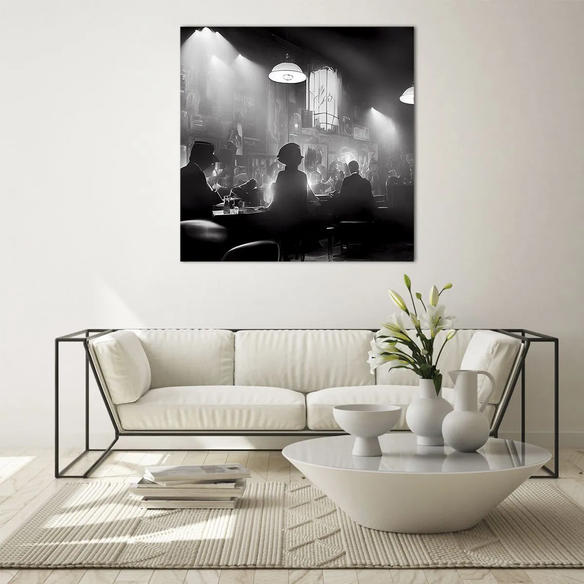 Tablou pe sticlă - În stil jazz - 40x40 cm