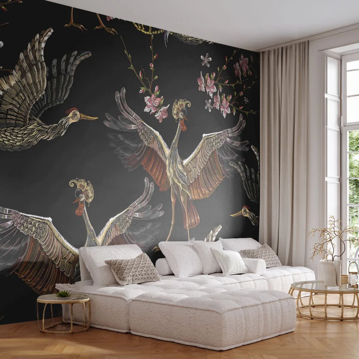 Tapet Autoadeziv Deluxe Sticker - Pasăre de basm - Abstracția, Pasăre, Grafică - 300x210 cm