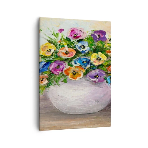 Tablou pe pânză - Natură moartă cu vază albă - 50x70 cm