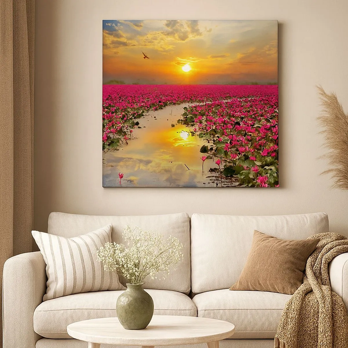 Tablou pe pânză - Viața secretă a lacului - 30x30 cm