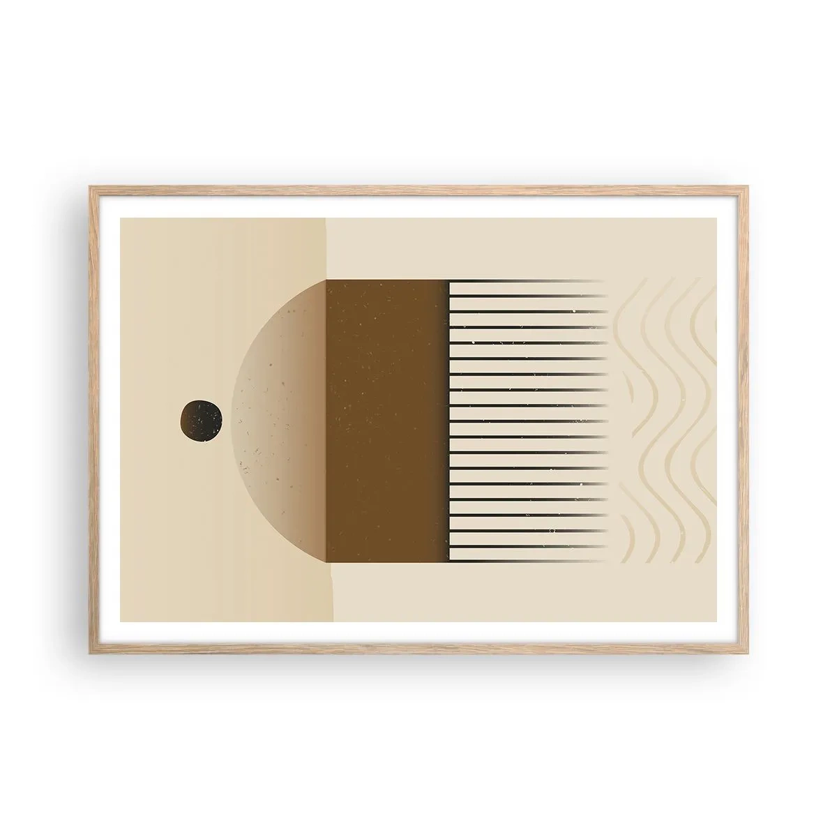 Poster în ramă de stejar deschis - Stări diferite - 100x70 cm