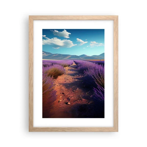 Poster în ramă de stejar deschis - Câmpuri parfumate - 30x40 cm