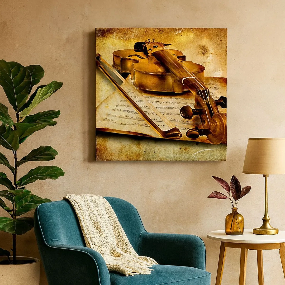 Tablou pe pânză - Virtuozitate necesară imediat - 30x30 cm